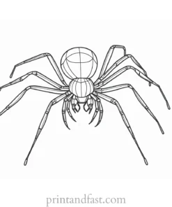 spider coloring page for kids