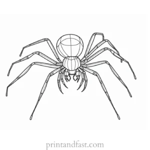 spider coloring page for kids