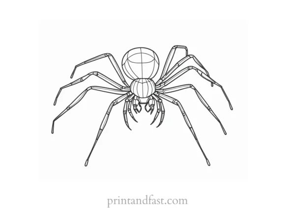 spider coloring page for kids