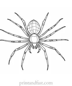 spider coloring page for preschoolers