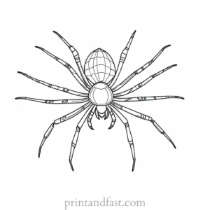 spider coloring page for preschoolers