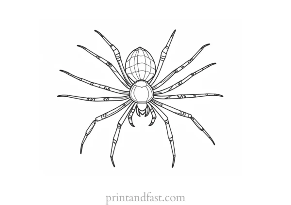 spider coloring page for preschoolers