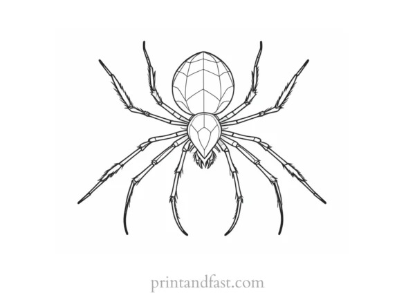 spider coloring page free