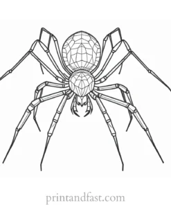 spider coloring page printable