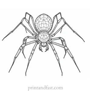 spider coloring page printable