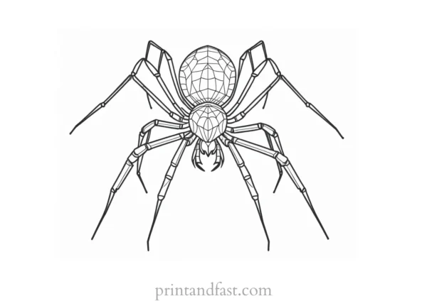 spider coloring page printable