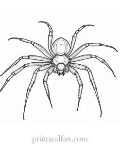 spider coloring page realistic