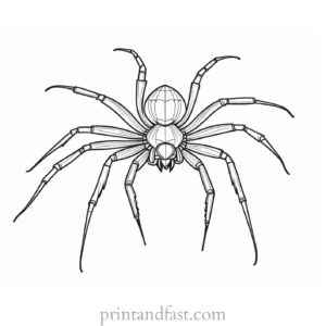 spider coloring page realistic