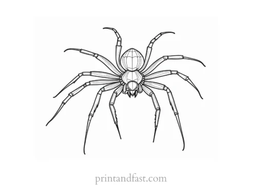 spider coloring page realistic