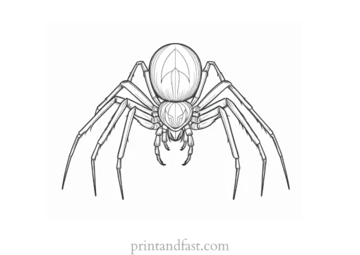 spider coloring page scary