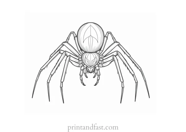 spider coloring page scary