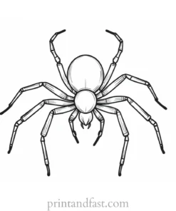 spider coloring page simple