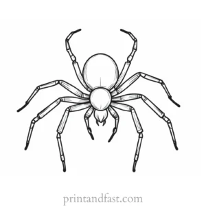 spider coloring page simple