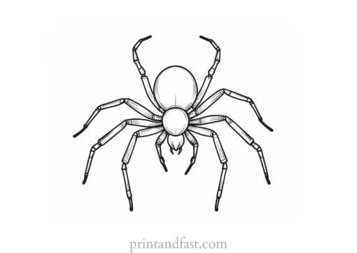 spider coloring page simple