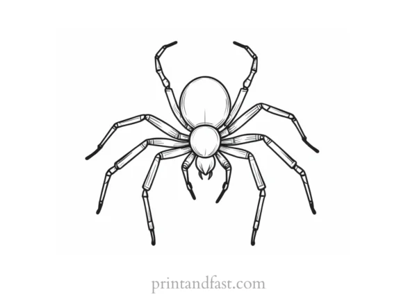 spider coloring page simple