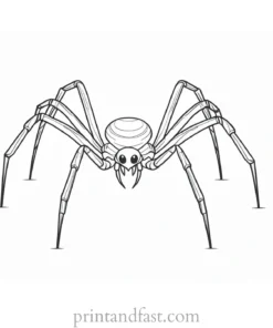 spider coloring page with legs