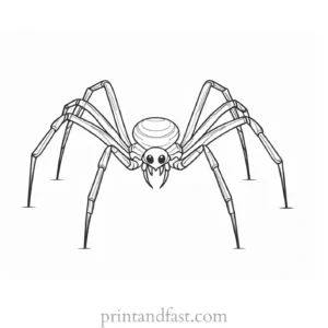 spider coloring page with legs