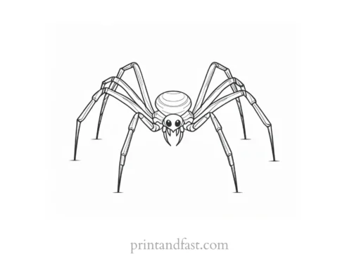 spider coloring page with legs