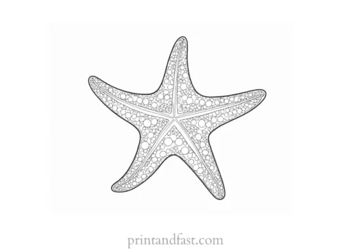 starfish coloring page cartoon