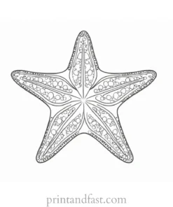 starfish coloring page easy