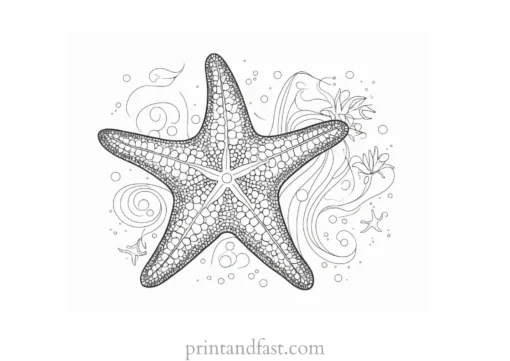 starfish coloring page for adults