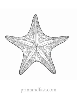 starfish coloring page printable