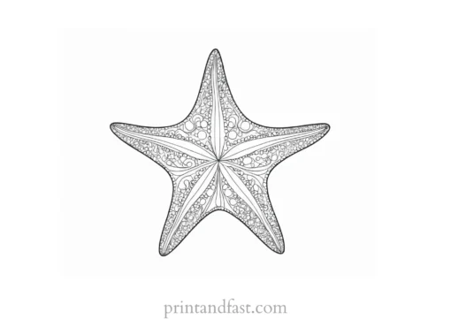 starfish coloring page printable