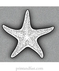 starfish coloring page under the sea