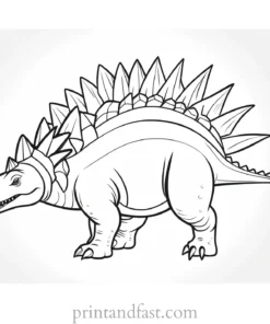 stegosaurus coloring page black and white