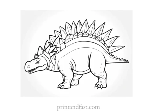 stegosaurus coloring page black and white