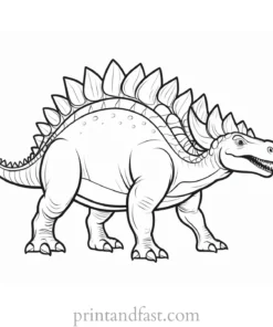 stegosaurus coloring page cartoon