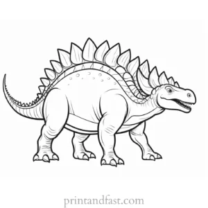 stegosaurus coloring page cartoon