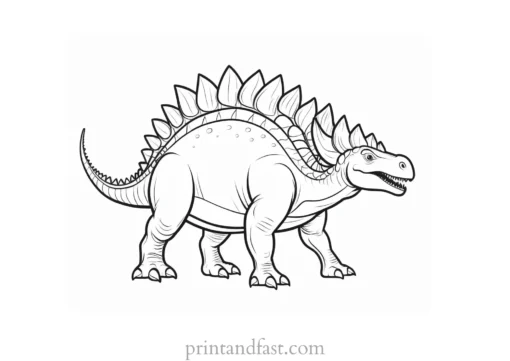 stegosaurus coloring page cartoon