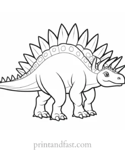 stegosaurus coloring page cute