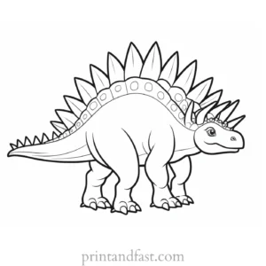 stegosaurus coloring page cute