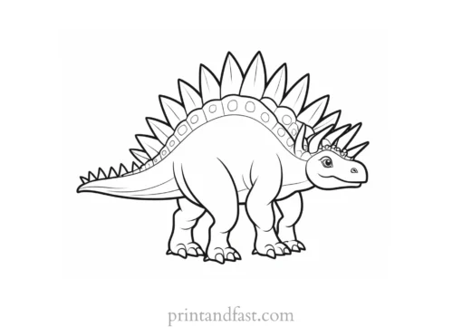 stegosaurus coloring page cute