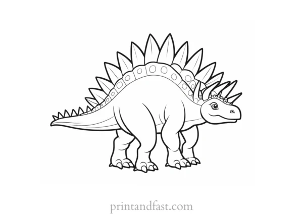 stegosaurus coloring page cute