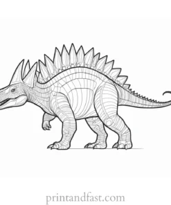 stegosaurus coloring page detailed