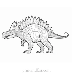 stegosaurus coloring page detailed