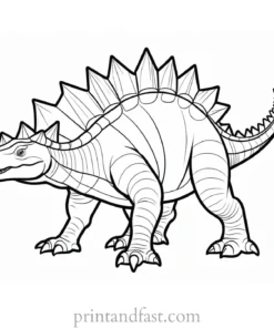 stegosaurus coloring page easy