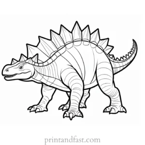 stegosaurus coloring page easy