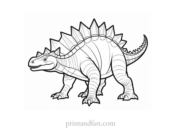 stegosaurus coloring page easy