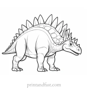 stegosaurus coloring page hard