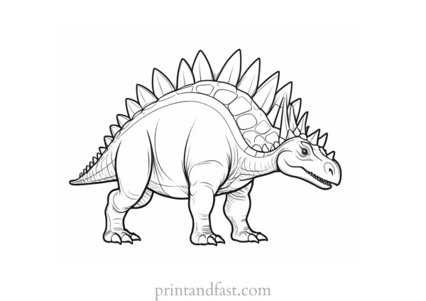 stegosaurus coloring page hard