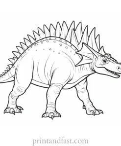 stegosaurus coloring page outline