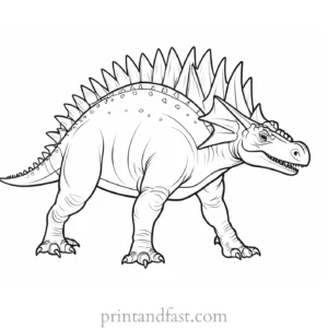 stegosaurus coloring page outline