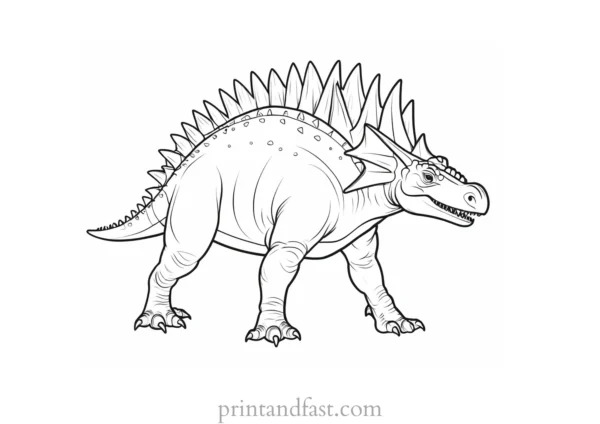 stegosaurus coloring page outline