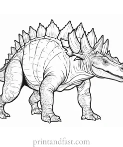 stegosaurus coloring page realistic