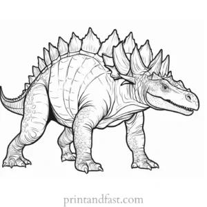 stegosaurus coloring page realistic