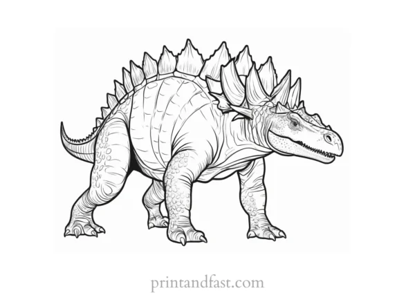 stegosaurus coloring page realistic